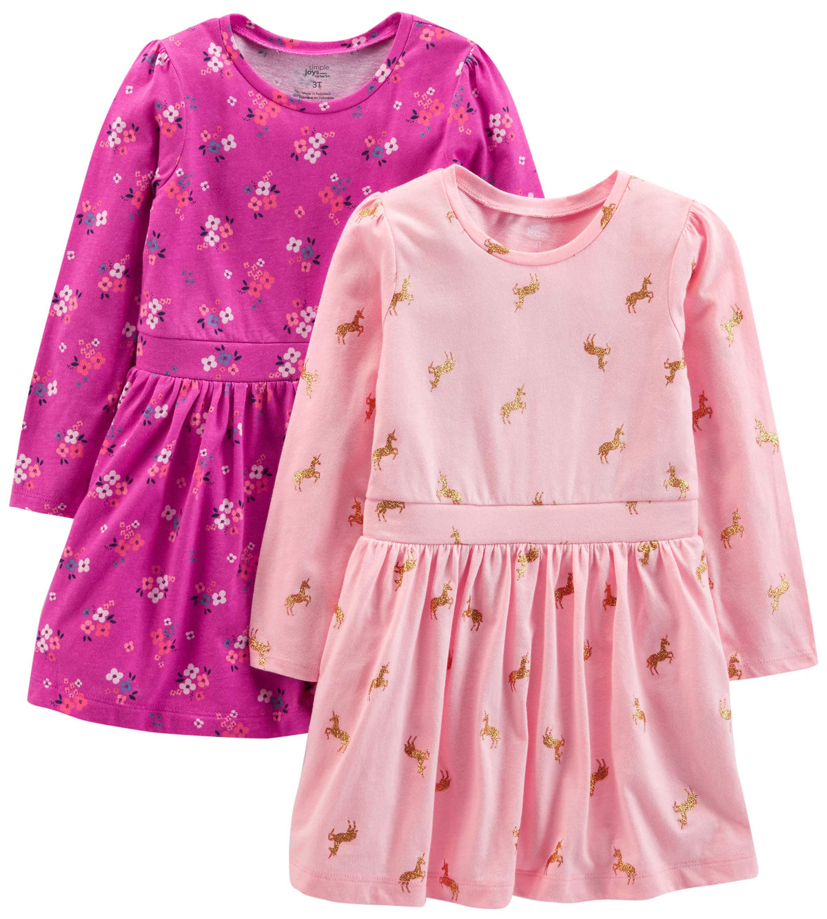 Simple Joys by Carter's Girls 2-Pack Long-Sleeve Dress Set