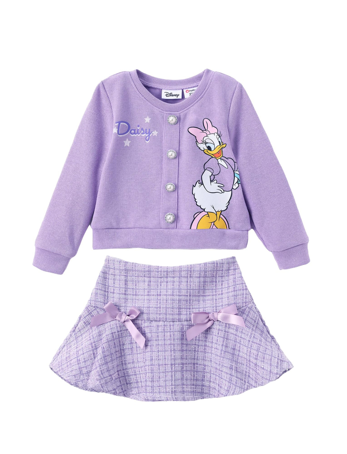 Disney Girl 2 Piece Birthday Party Outfit Knit Top & Tweed Skirt Set 2-13Y