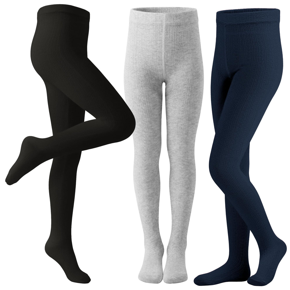 Girls Tights Footed Seamless Leggings Cable Knit Cotton Tights for Kids