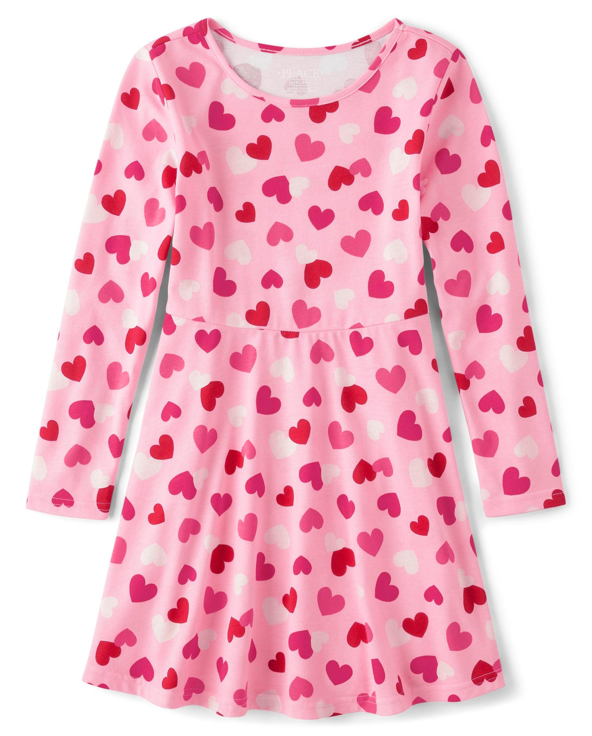 The Children's Place Girls Printed Skater Dress, Long Sleeve