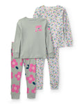 Carter's Girls' 4-piece Tight Fit Cotton Pajama Set