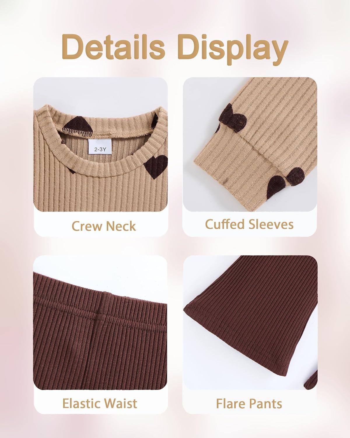 Vibebox Toddler Baby Girl Clothes Fall Winter Outfits Gift for Girls 12M-5T
