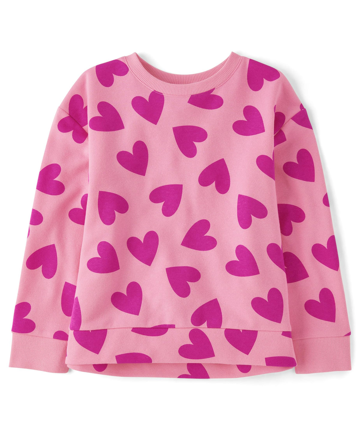 The Children's Place Girls' Long Sleeve Crew Neck Pullover Sweater