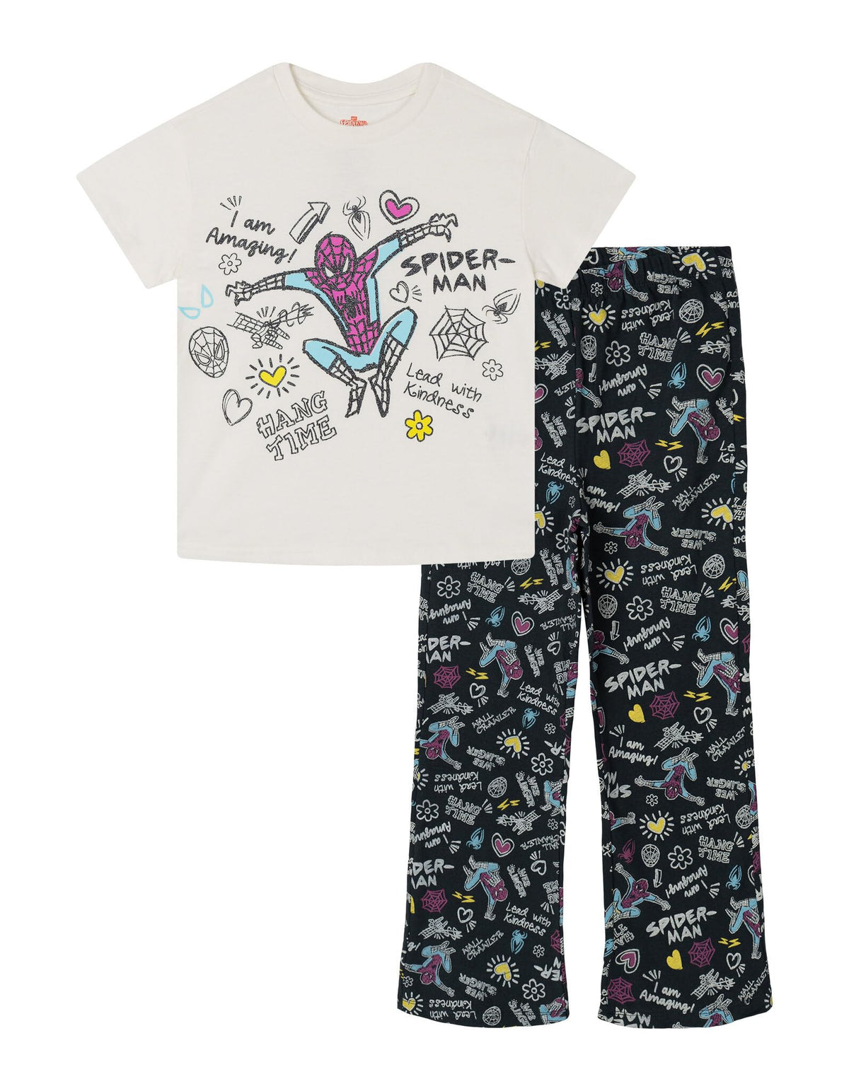 Marvel Girls' 2-Piece T-Shirt and Leggings Set Toddler to Big Kid