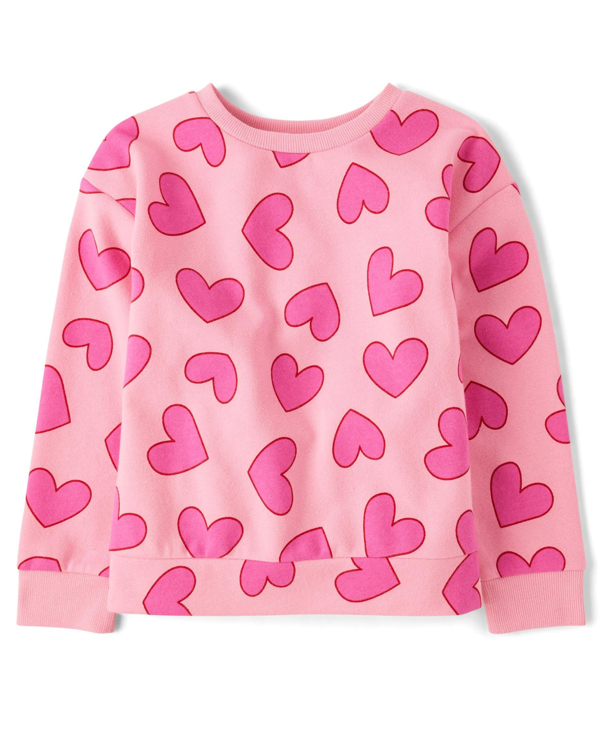 The Children's Place Girls' Long Sleeve Crew Neck Pullover Sweater