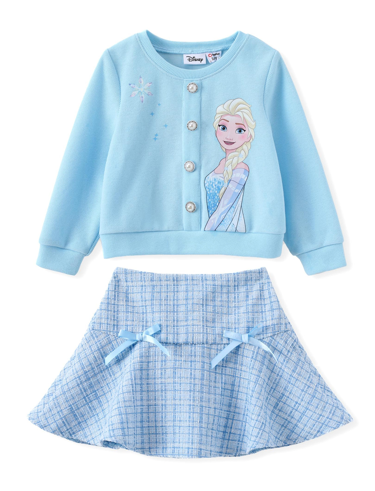 Disney Girl 2 Piece Birthday Party Outfit Knit Top & Tweed Skirt Set 2-13Y
