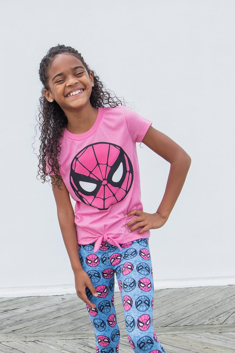 Marvel Girls' 2-Piece T-Shirt and Leggings Set Toddler to Big Kid