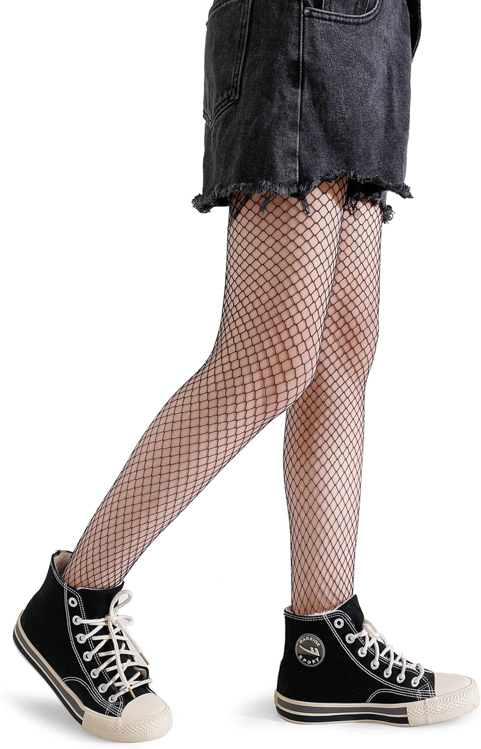Pareberry Girl's Wide Fishnet Stockings Children's High Waist Mesh Tights