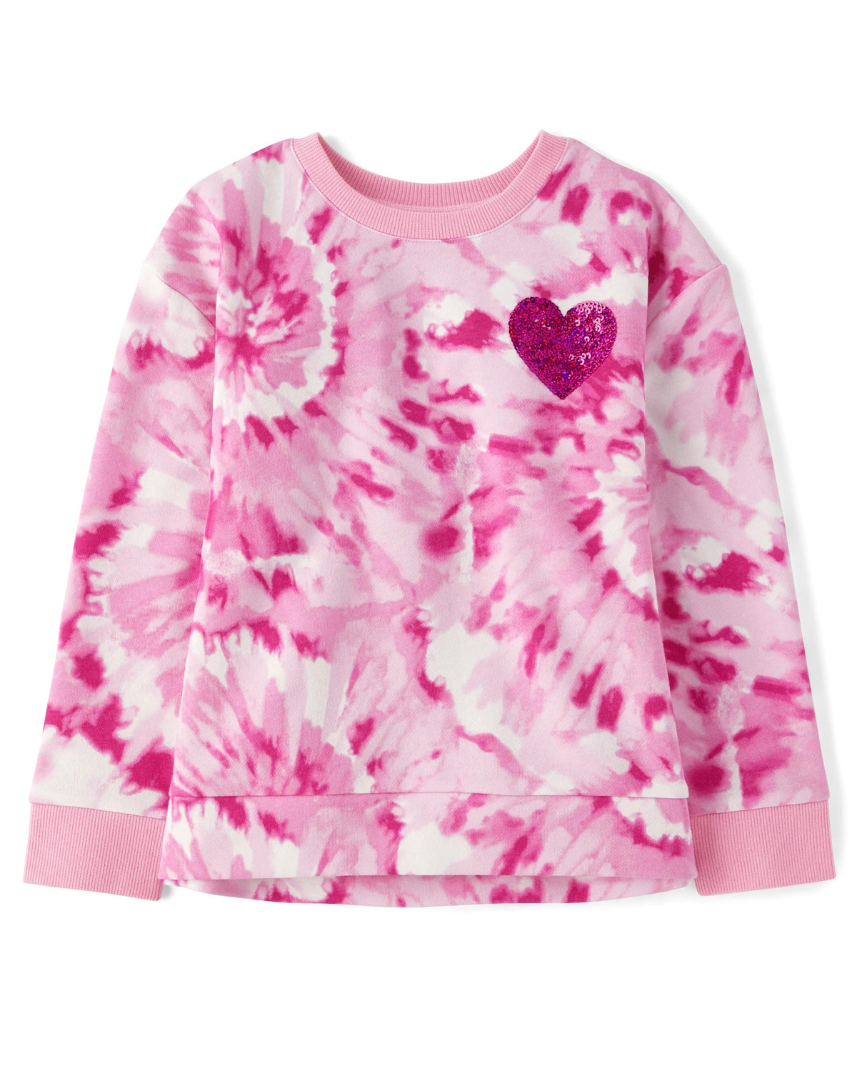 The Children's Place Girls' Long Sleeve Crew Neck Pullover Sweater