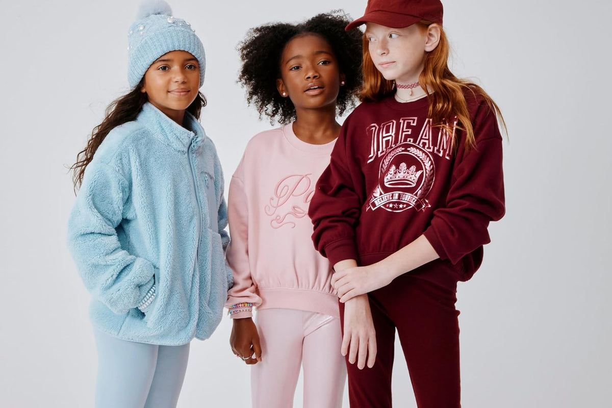 The Children's Place Girls' Active Long Sleeve Embellished Winter Warm Sweatshirt