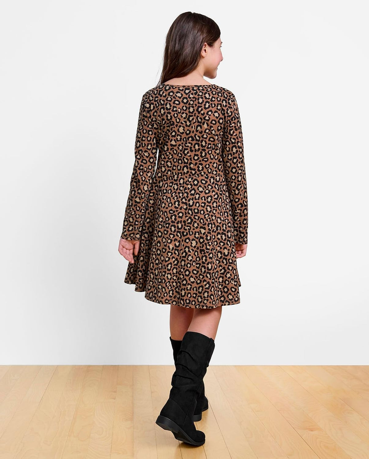 The Children's Place Girls Printed Skater Dress, Long Sleeve