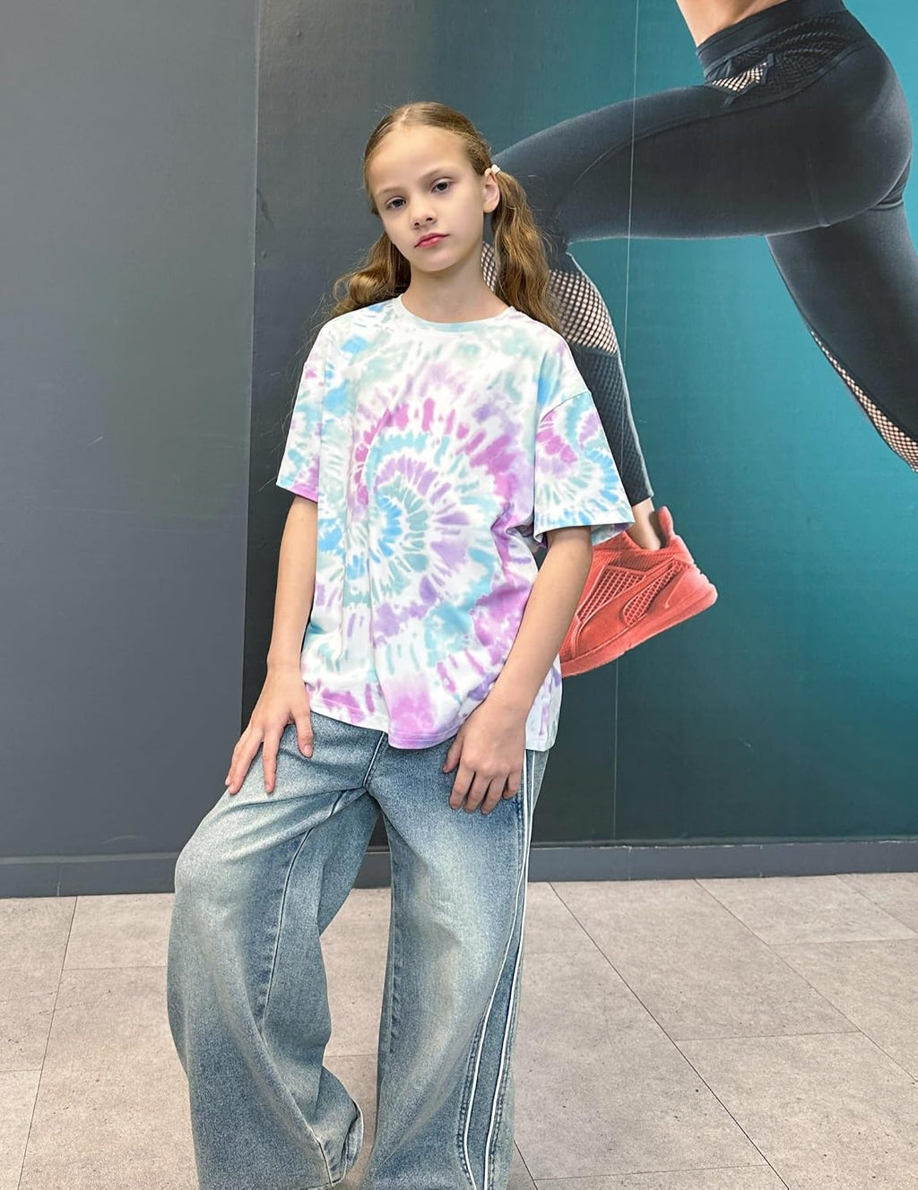 Arshiner Girls T Shirts Oversized Kids Summer Tops Casual Soft Basic Tees