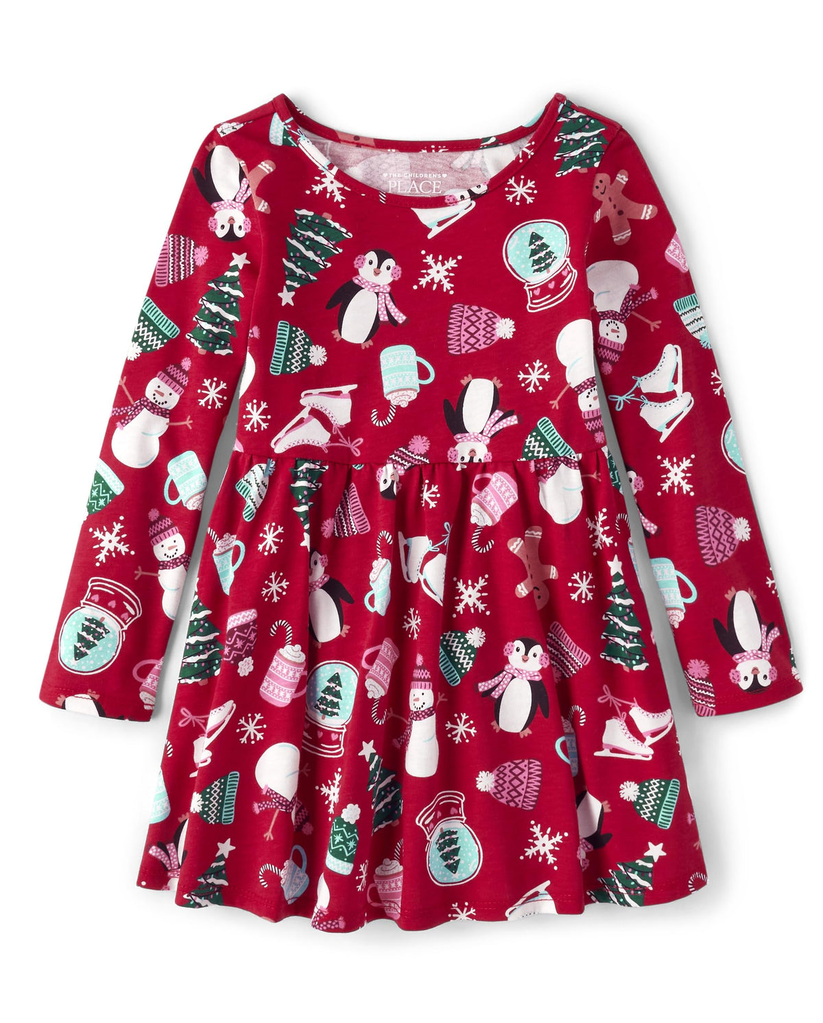The Children's Place Girls and Toddler Skater Dress, Long Sleeve