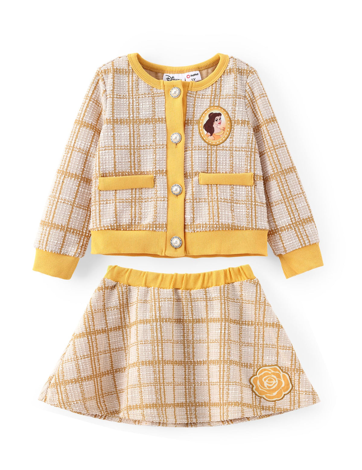 Disney Girl 2 Piece Birthday Party Outfit Knit Top & Tweed Skirt Set 2-13Y