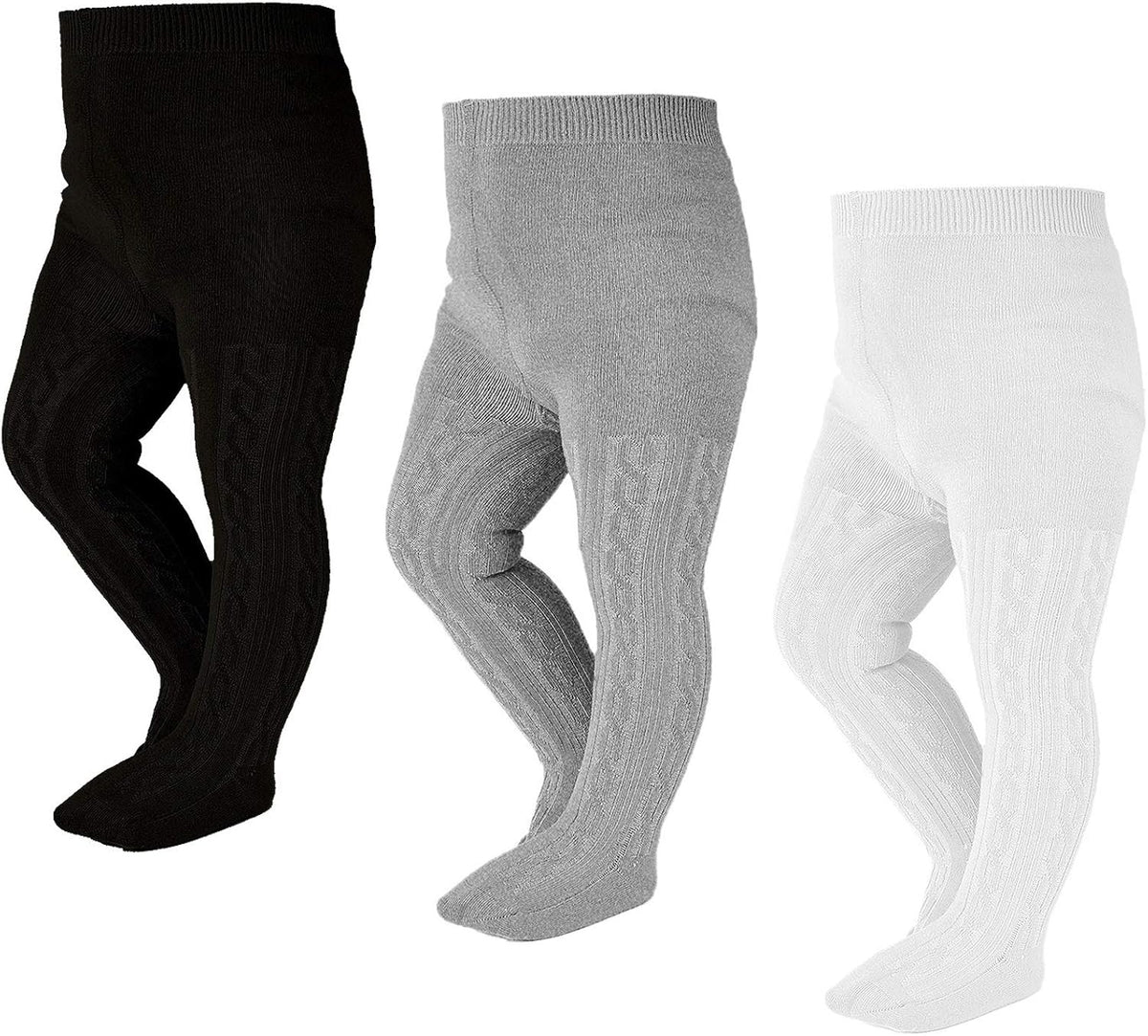 EPEIUS Baby Girl Tights Thick Cable Knit Leggings Stockings Cotton Pantyhose for Newborn Infant Toddler 3/4/5/6 Pack