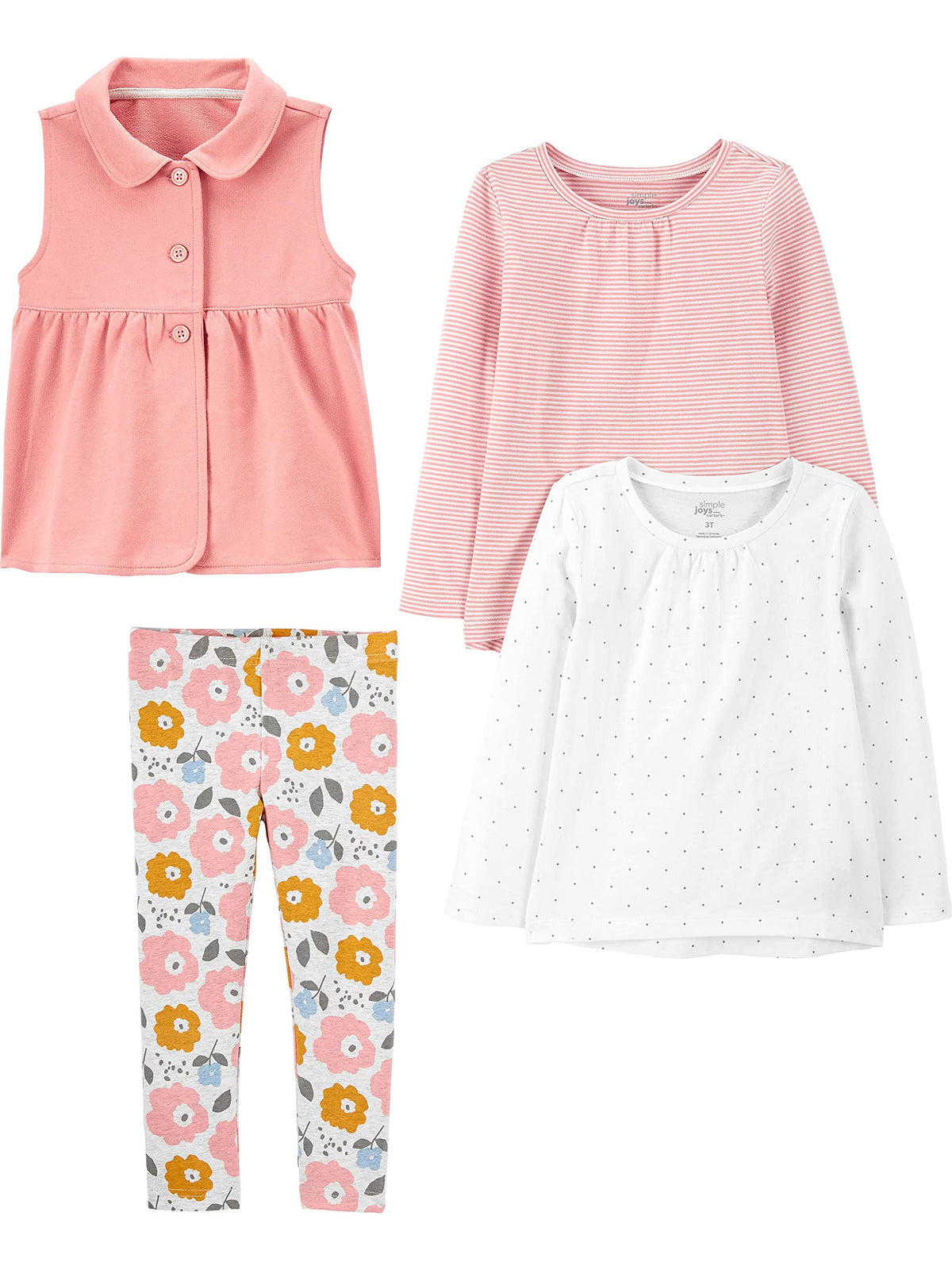 Simple Joys by Carter's Girls 4 piece Playwear Set