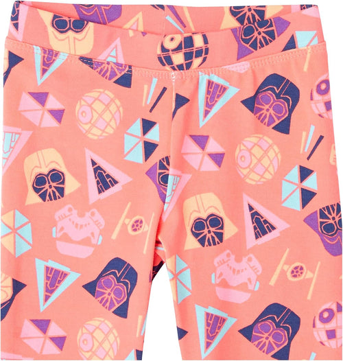 Amazon Essentials Disney | Marvel | Star Wars | Frozen | Princess Girls and Toddlers' Cotton Stretch Leggings, Multipacks