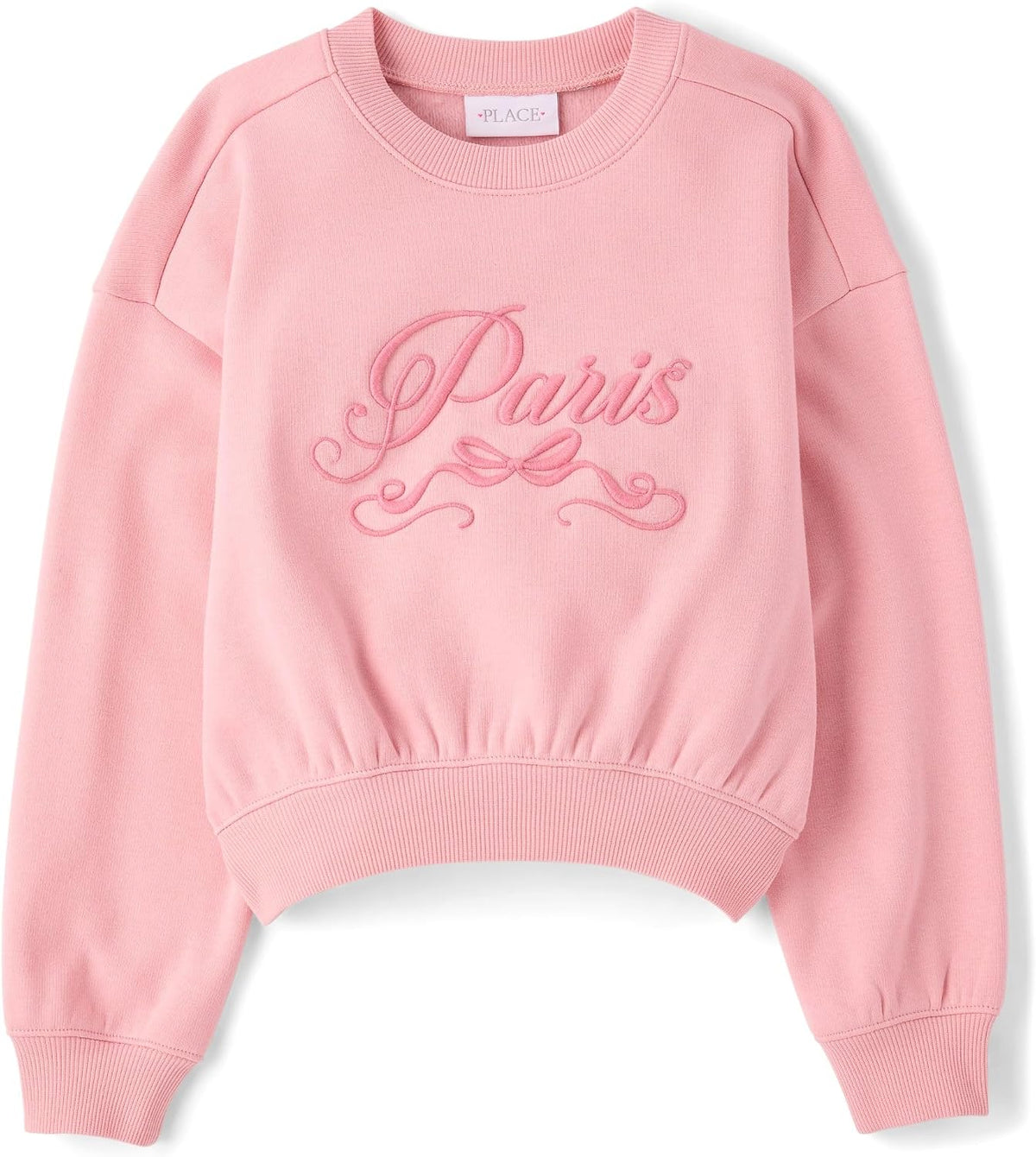 The Children's Place Girls' Active Long Sleeve Embellished Winter Warm Sweatshirt