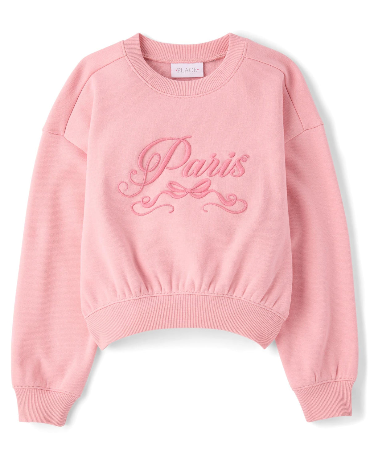The Children's Place Girls' Active Long Sleeve Embellished Winter Warm Sweatshirt