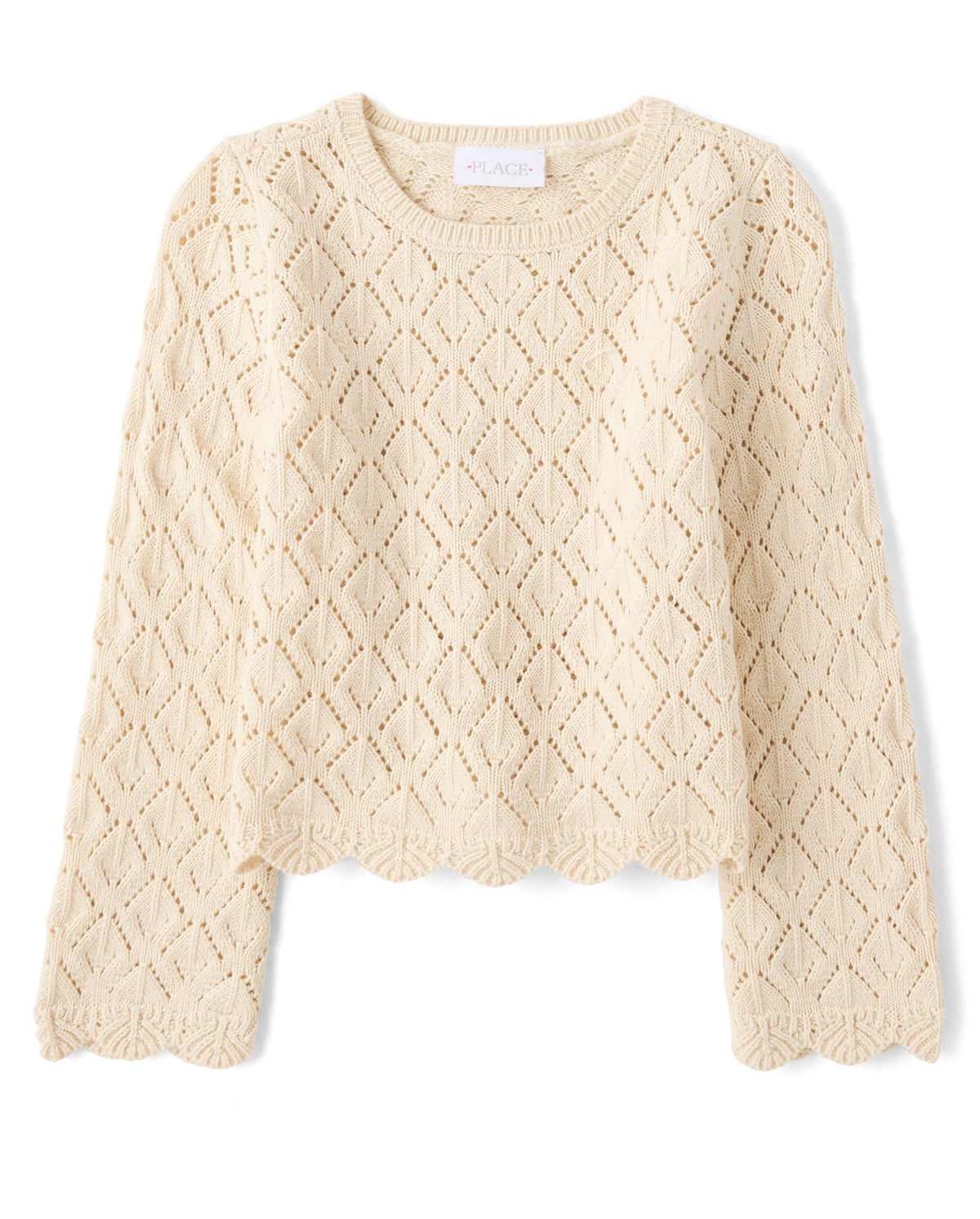 The Children's Place Girls' Long Sleeve Crew Neck Pullover Sweater