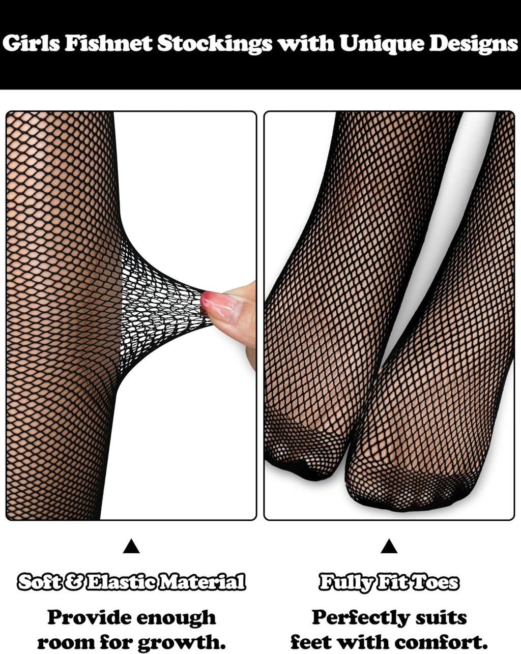 Sarfel Kids Fishnet Stockings Girls Fishnet Tights Toddler Glitter Tights Sparkle Tights for Girl Halloween Tights Rhinestone