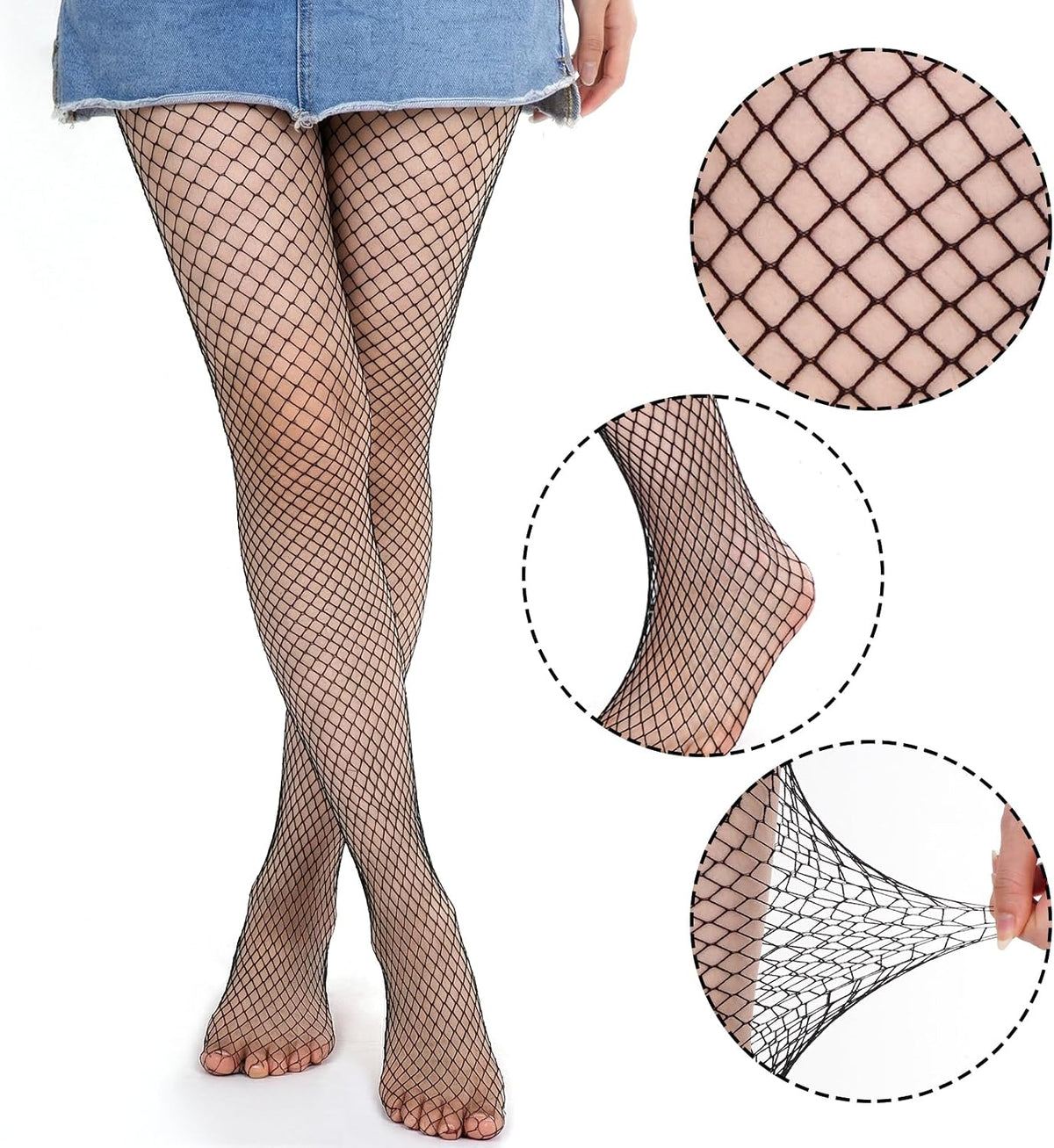 Pistha Girls Fishnet Stockings Kids High Waist Mesh Tights