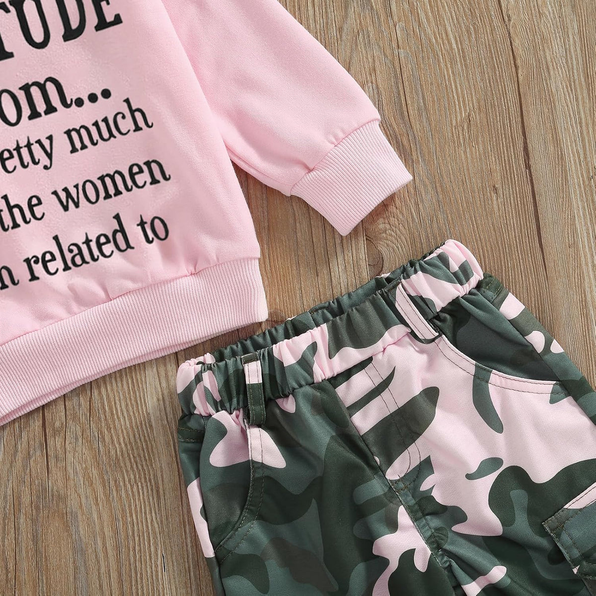 Toddler Girls Clothes 1T 2T 3T 4T 5T Fall Outfits Sweatshirt Camo Pants Set