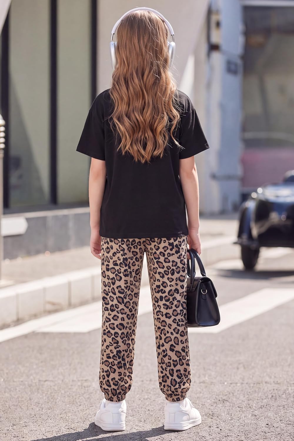 Arshiner Girls Outfits Fashion Short Sleeve Tops and Jogger Pants Set