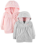 Simple Joys by Carter's Girls' 2-Pack Full Zip Hoodies