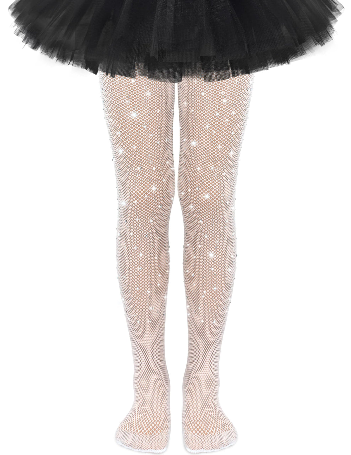Sarfel Kids Fishnet Stockings Girls Fishnet Tights Toddler Glitter Tights Sparkle Tights for Girl Halloween Tights Rhinestone