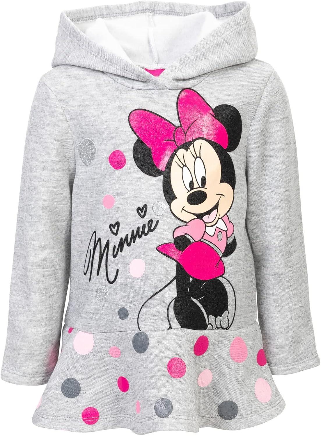 Disney Minnie Mouse Girls' 2-Piece Fleece Hoodie and Leggings Set