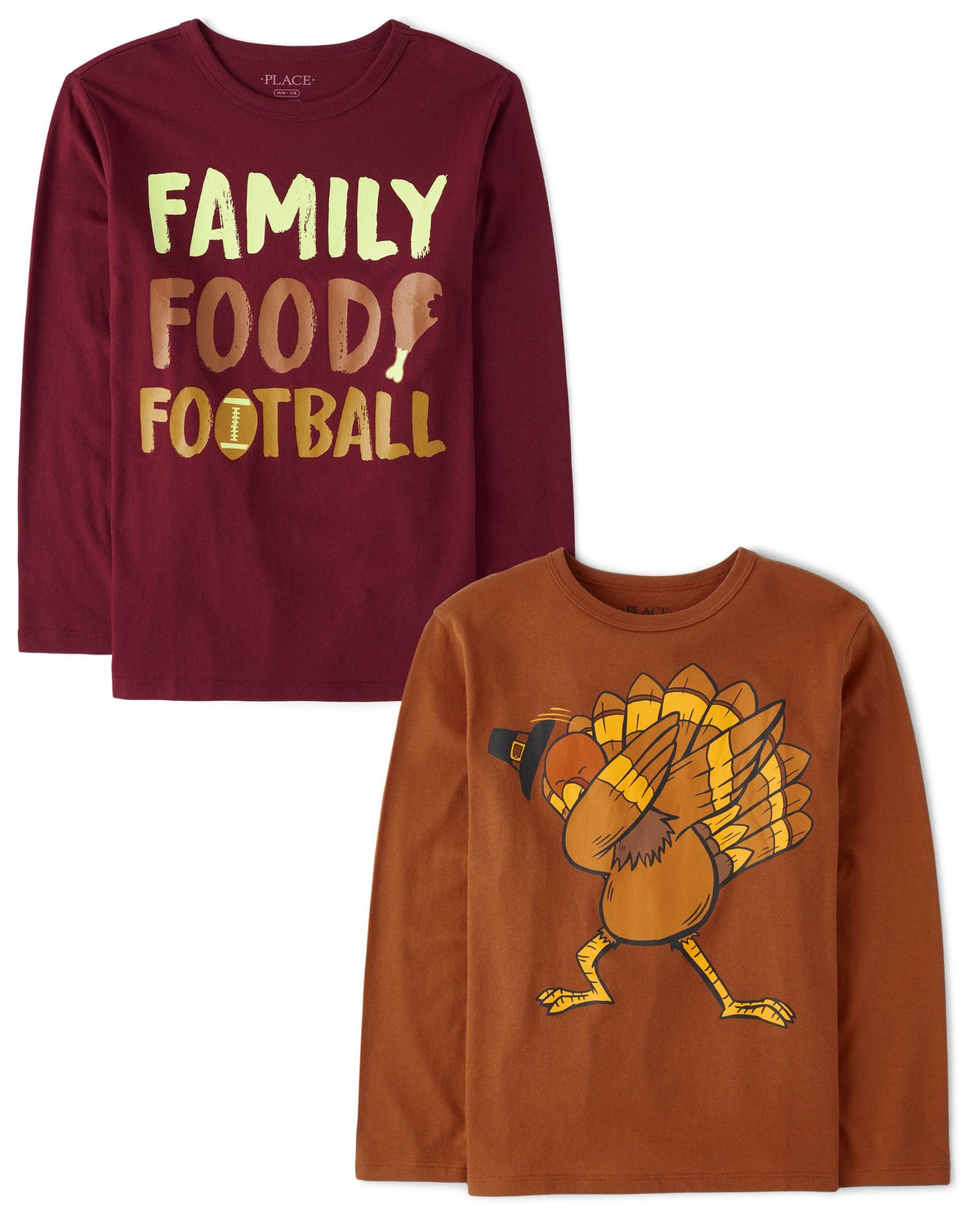 The Children's Place Kids' All Holidays,Birthdays Long Sleeve Graphic T-Shirts,2 Pack