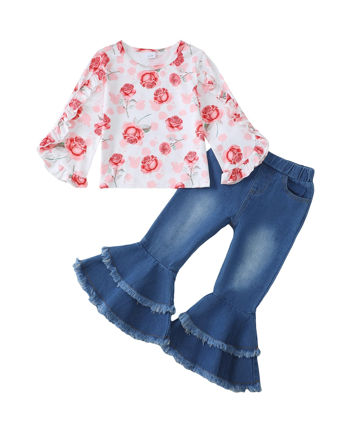 Little Girls Clothes Kids Fall Winter Outfits Pant Set for Girl Age 4-8