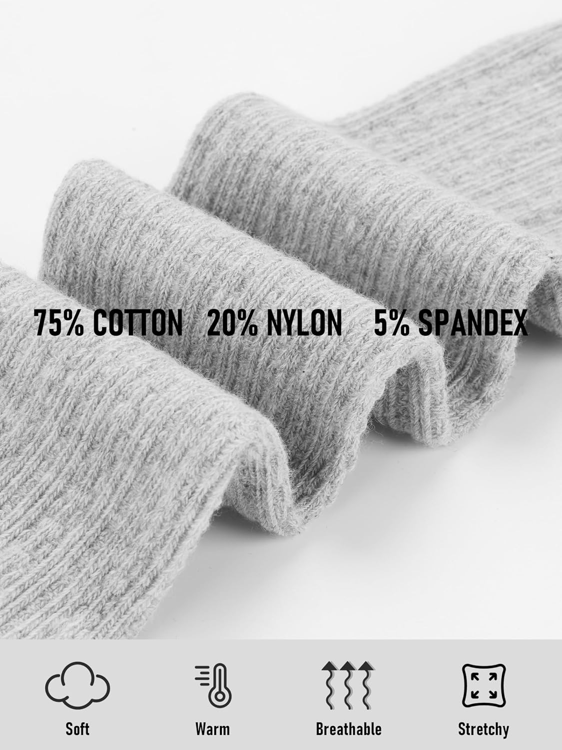 Poroka Girls Cable Knit Cotton Tights Soft Seamless leggings For Kids
