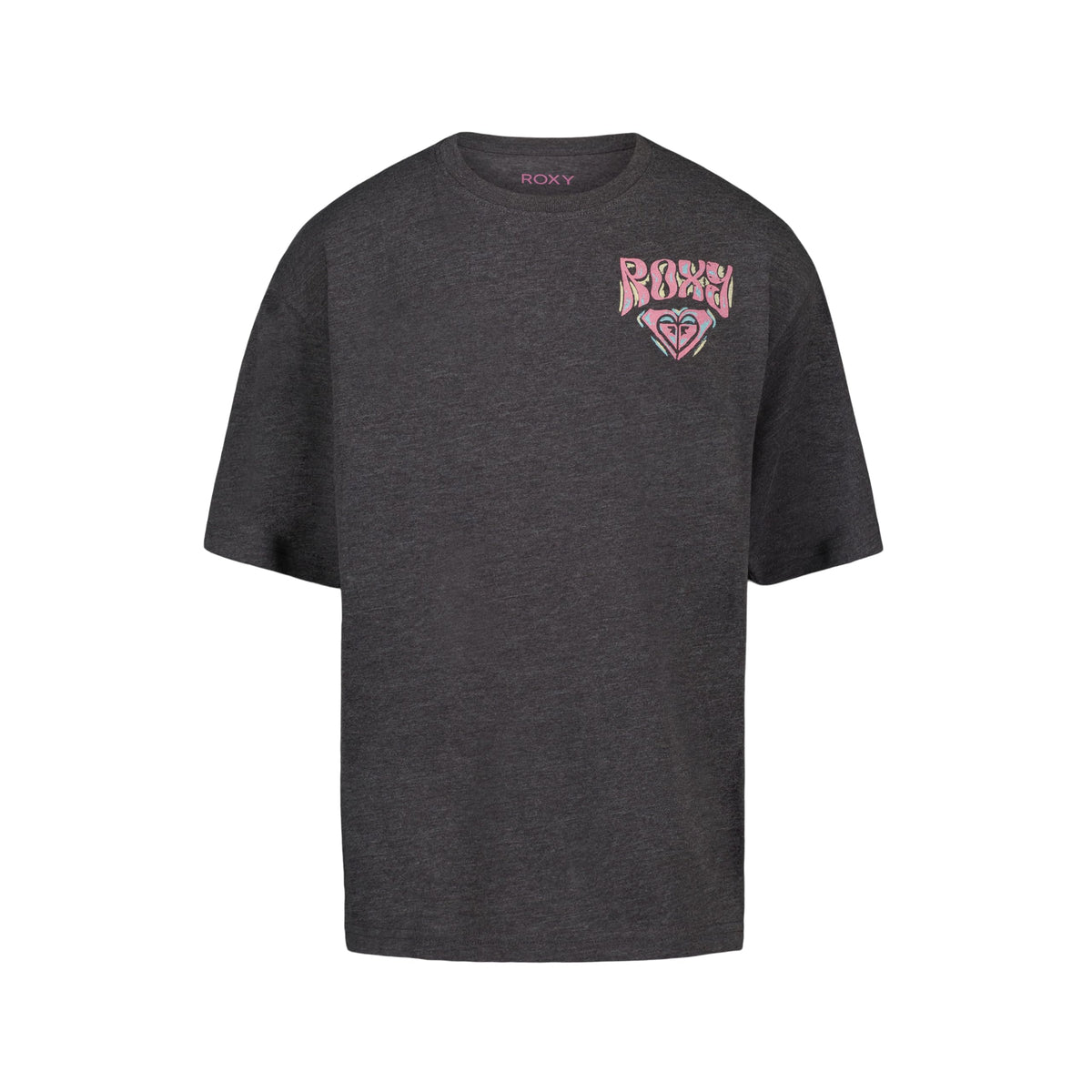 Roxy Girls' Short Sleeve Oversized Fit Logo Tee, Crew Neck Graphic T-Shirt, Soft & Comfortable