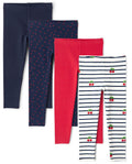 The Children's Place Baby Girls' and Toddler Print Leggings,4-Pack