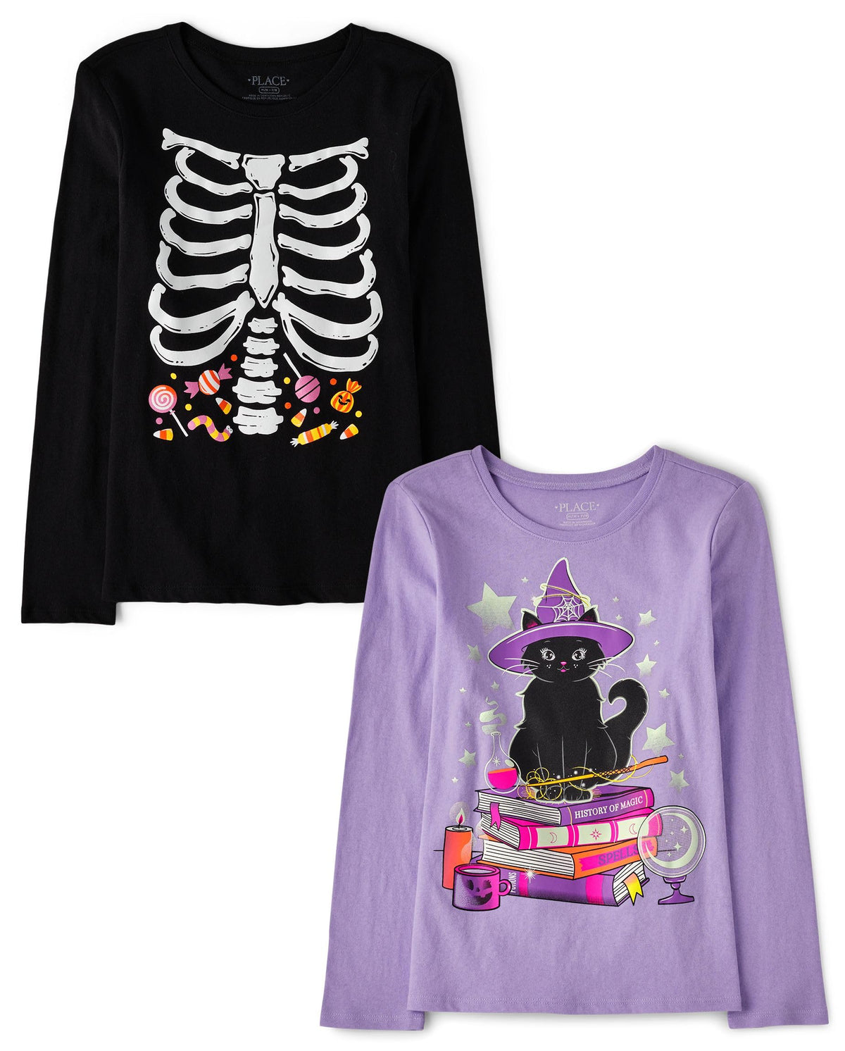 The Children's Place Kids' All Holidays,Birthdays Long Sleeve Graphic T-Shirts,2 Pack