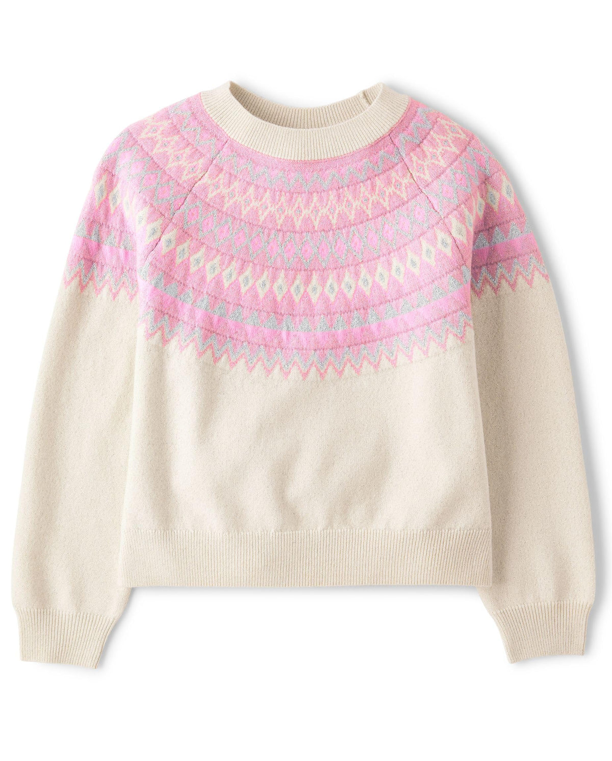 The Children's Place Girls' Long Sleeve Crew Neck Pullover Sweater