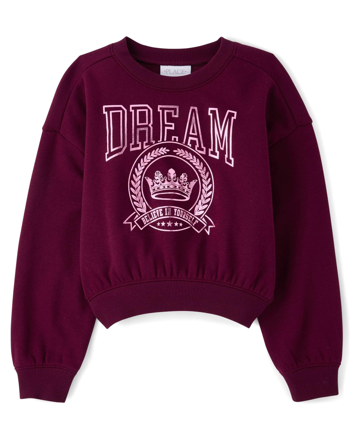 The Children's Place Girls' Active Long Sleeve Embellished Winter Warm Sweatshirt