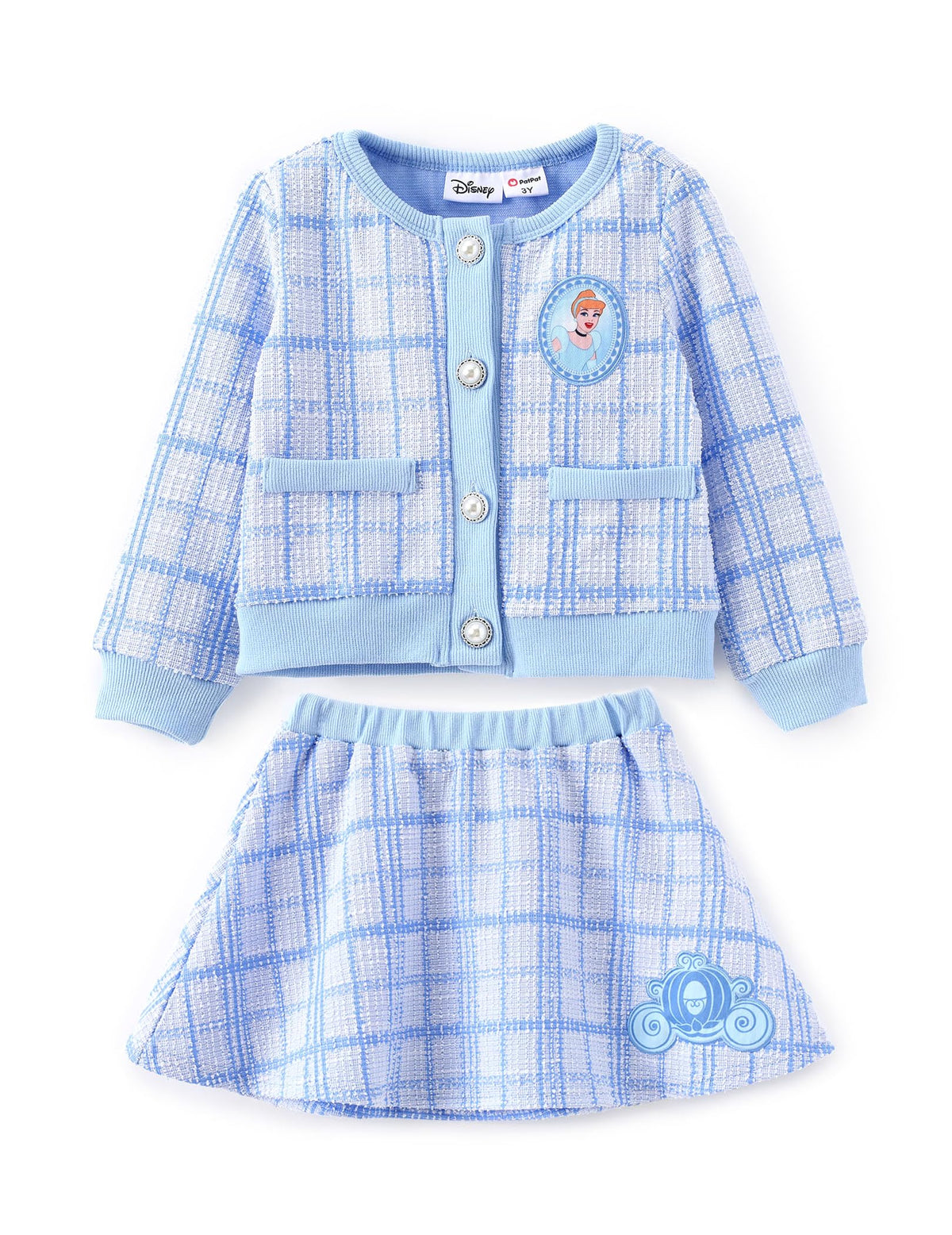Disney Girl 2 Piece Birthday Party Outfit Knit Top & Tweed Skirt Set 2-13Y