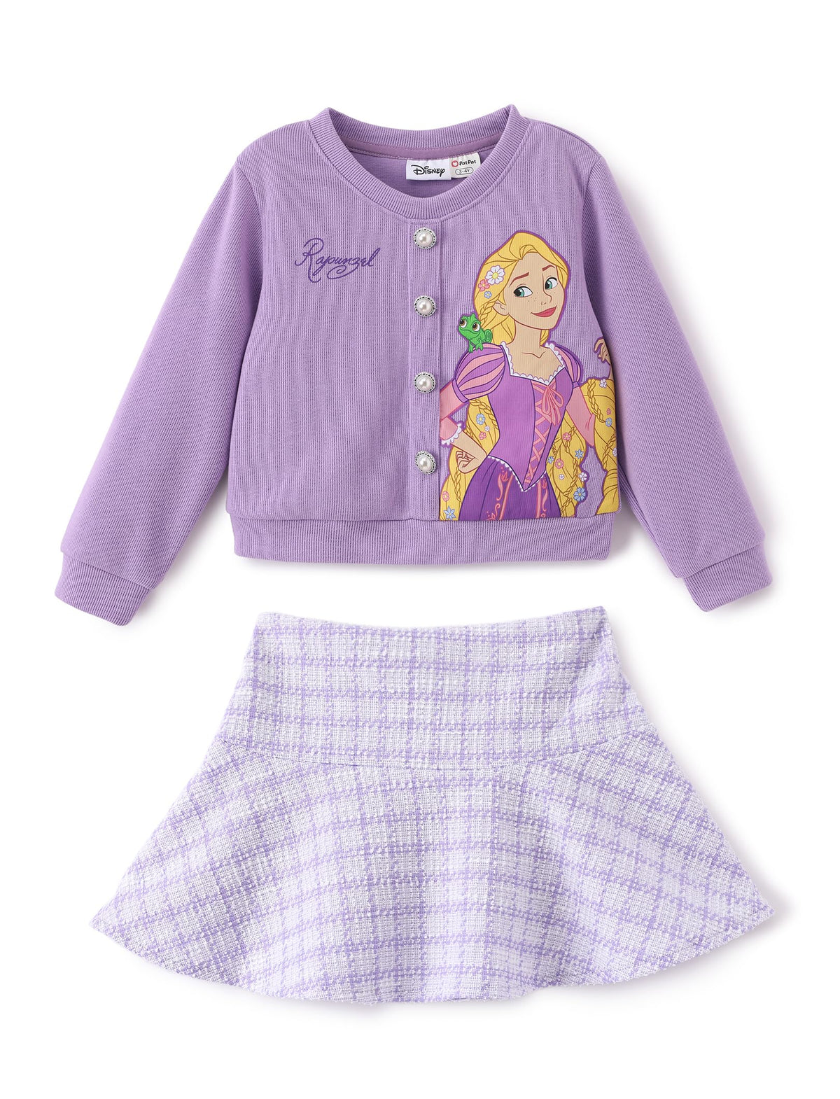 Disney Girl 2 Piece Birthday Party Outfit Knit Top & Tweed Skirt Set 2-13Y