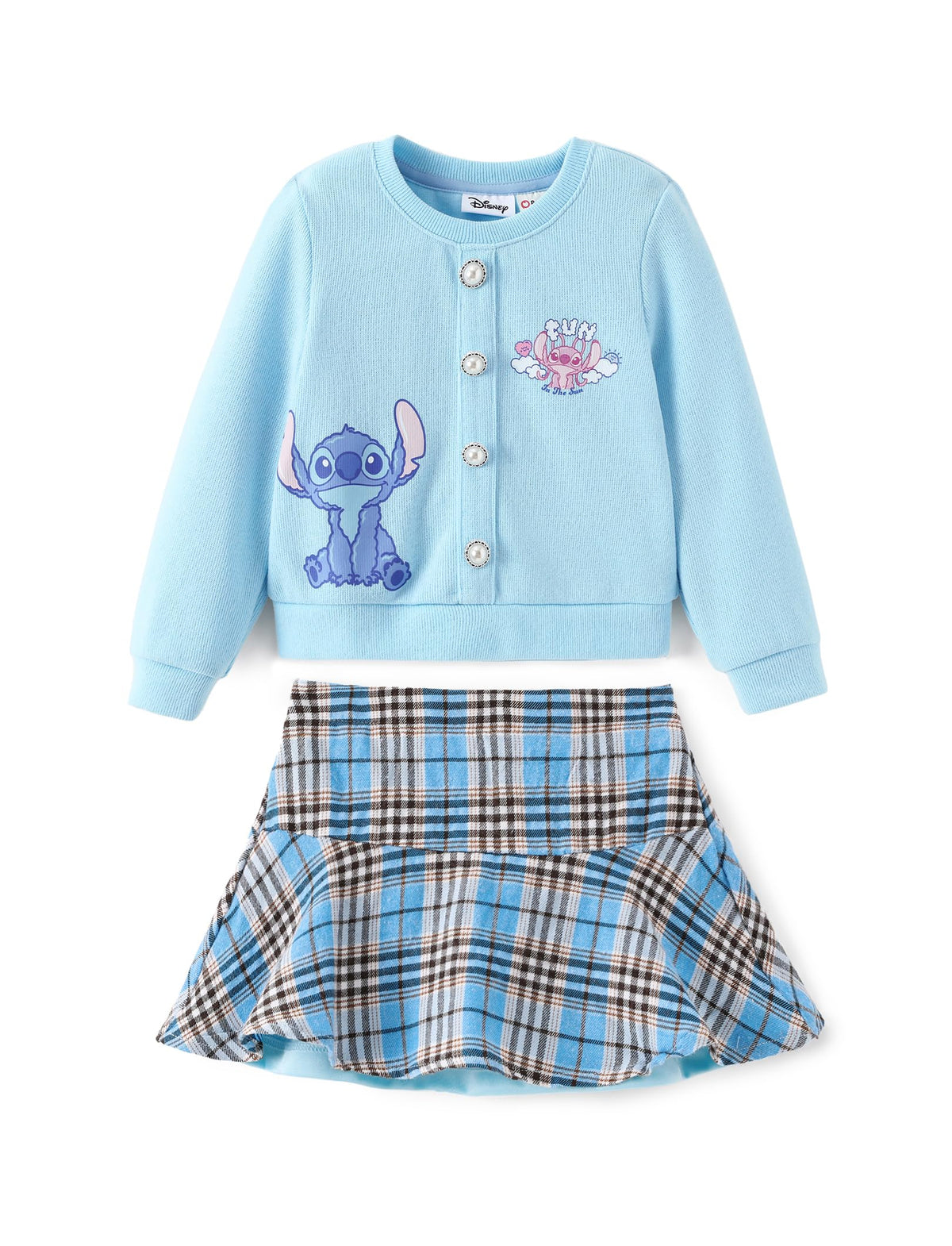 Disney Girl 2 Piece Birthday Party Outfit Knit Top & Tweed Skirt Set 2-13Y