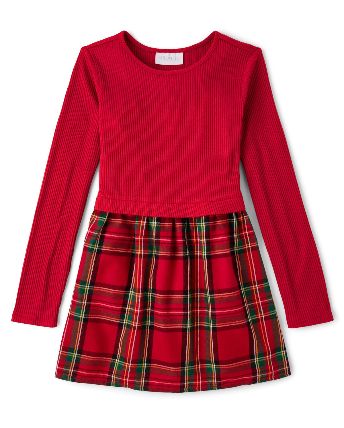 The Children's Place Girls Printed Skater Dress, Long Sleeve