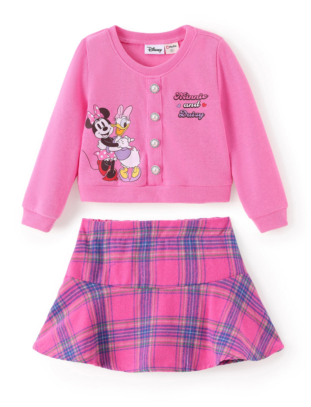 Disney Girl 2 Piece Birthday Party Outfit Knit Top & Tweed Skirt Set 2-13Y