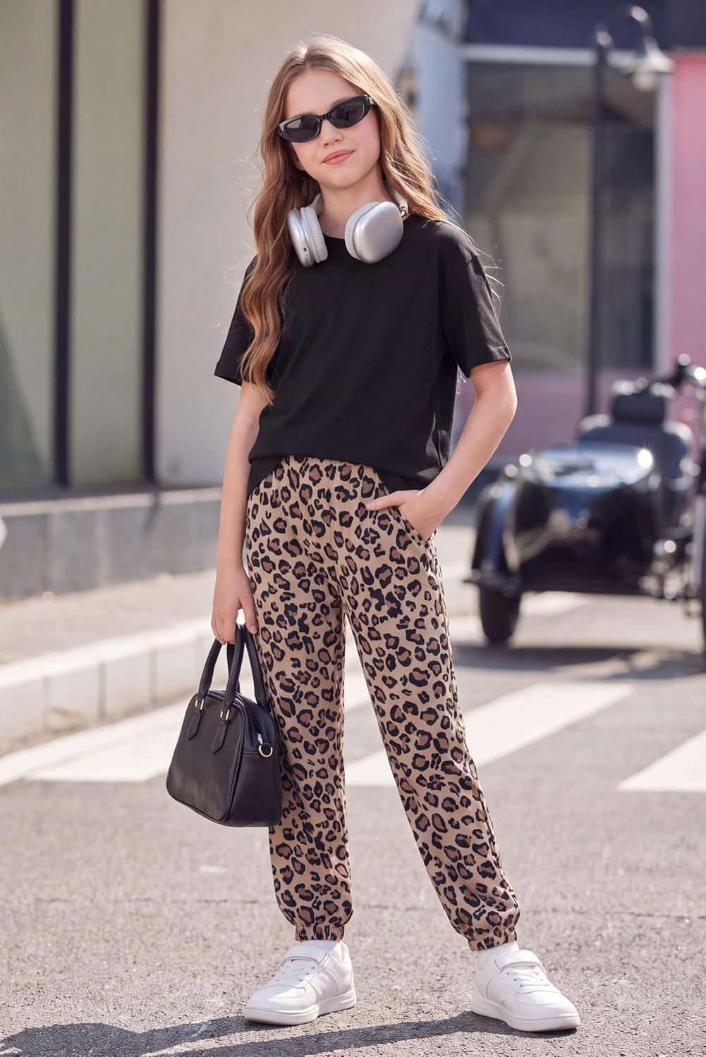 Arshiner Girls Outfits Fashion Short Sleeve Tops and Jogger Pants Set