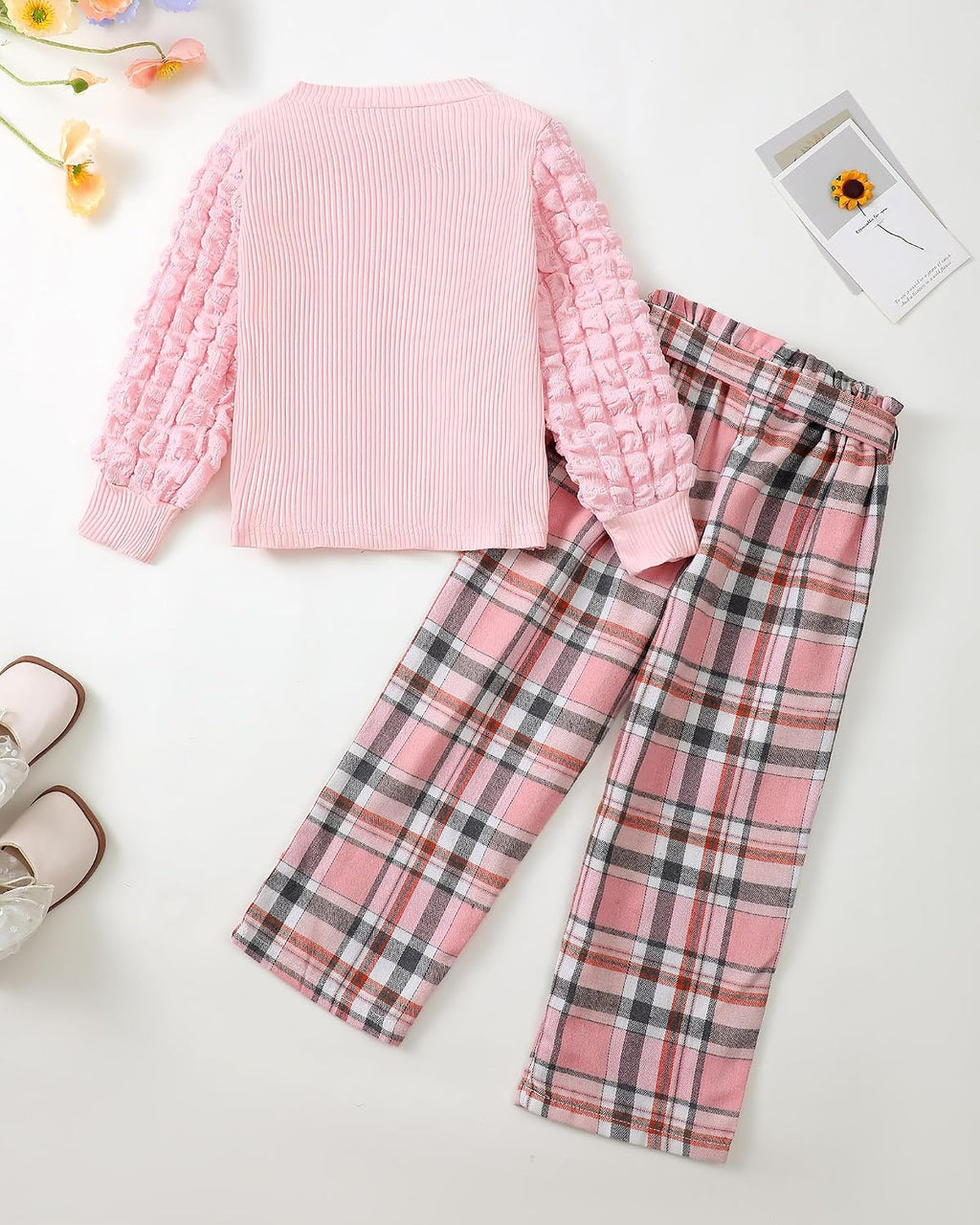 Little Girls Clothes Kids Fall Winter Outfits Pant Set for Girl Age 4-8