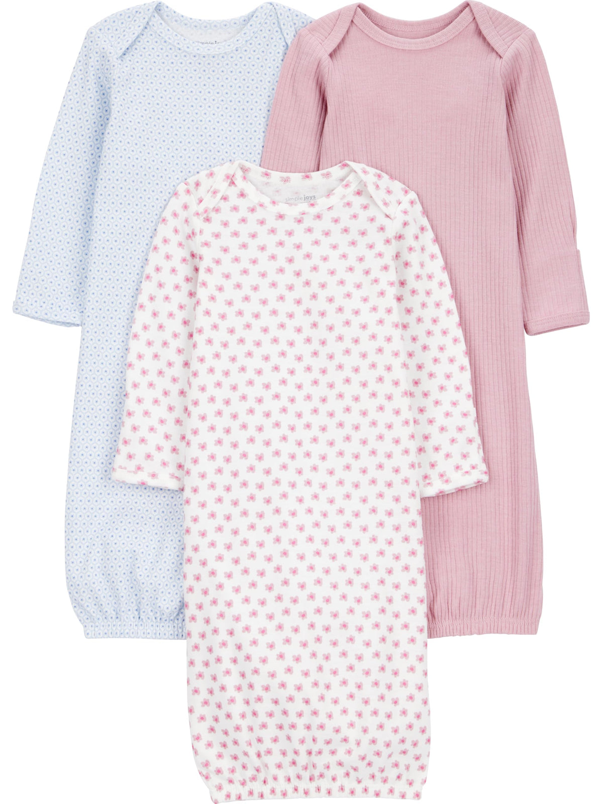 Simple Joys by Carter's Baby Girls' 3-pack Cotton Sleeper Gown