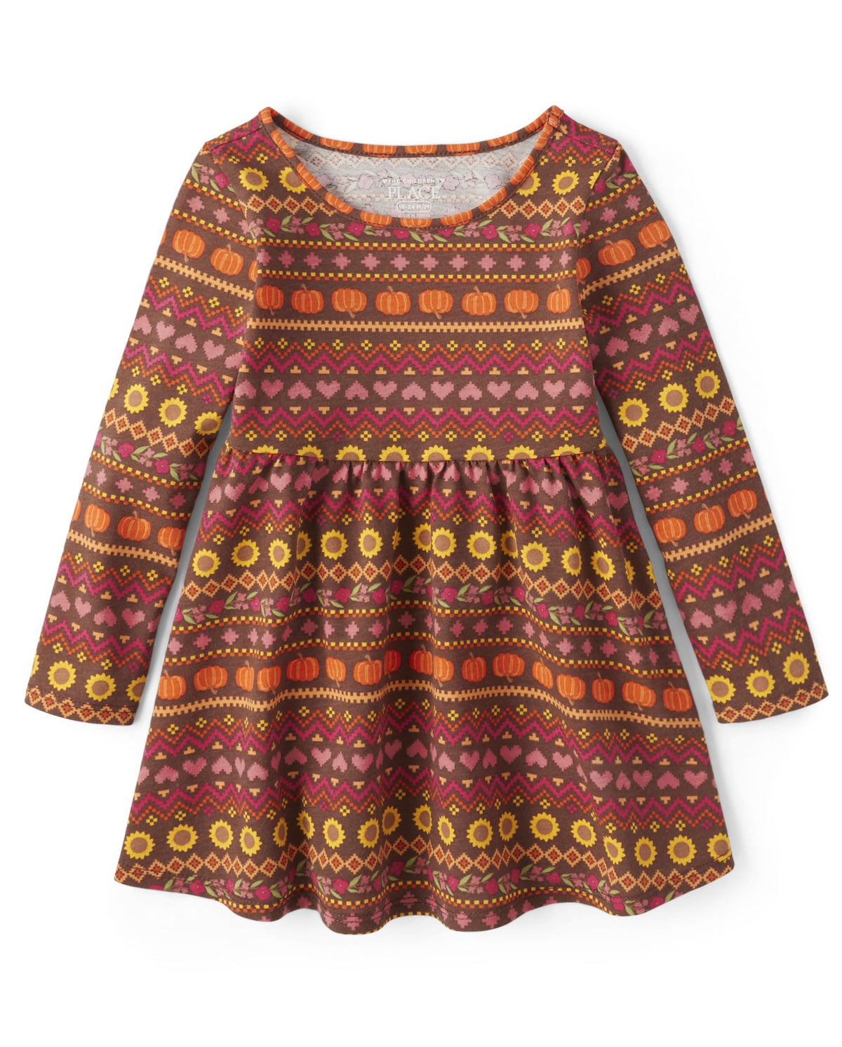 The Children's Place Girls and Toddler Skater Dress, Long Sleeve