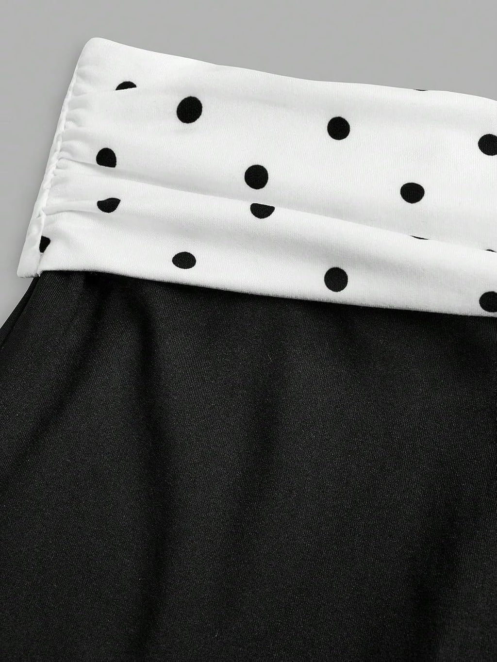 RoseSeek Girl's Polka Dots Fold Over Baggy Sweatpants Wide Leg Y2k Pants