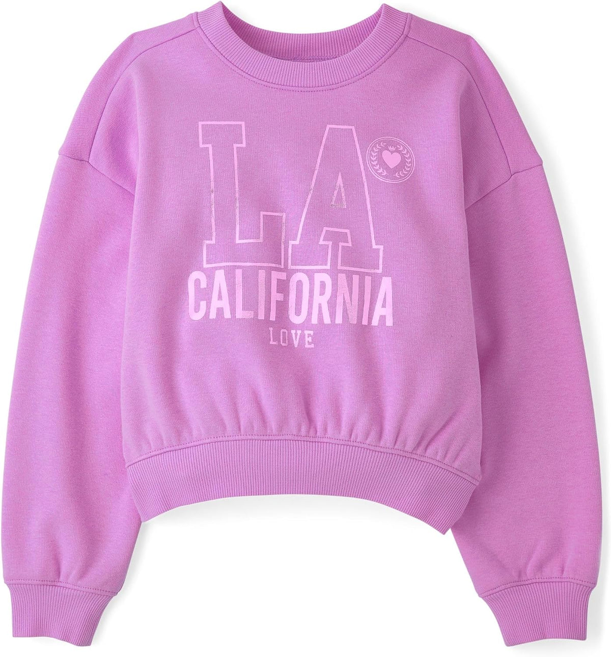 The Children's Place Girls' Active Long Sleeve Embellished Winter Warm Sweatshirt